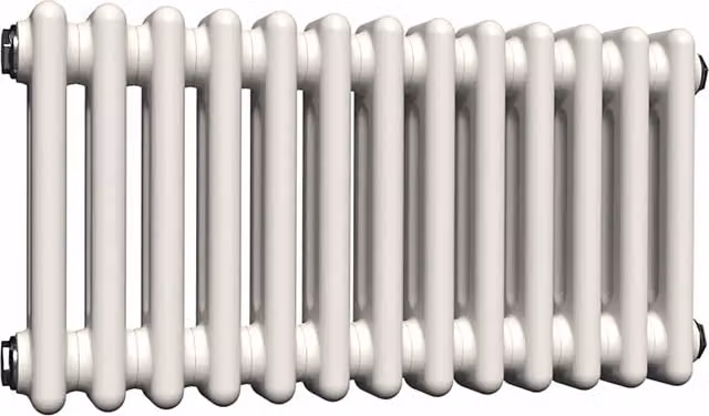 Lux Heat Horizontal Column Radiator in Antique White, 2 Column, H: 60.5 cm x W: 30 cm