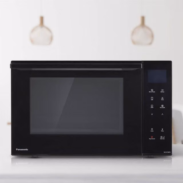 Panasonic 900W 3-in-1 Flatbed Microwave Oven and Grill, Black