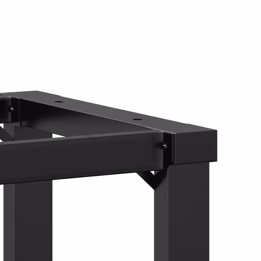 Berkfield Home O-Frame Dining Table Legs in Matt Black Steel, W/D/H: 60 x 40 x 73 cm – 4