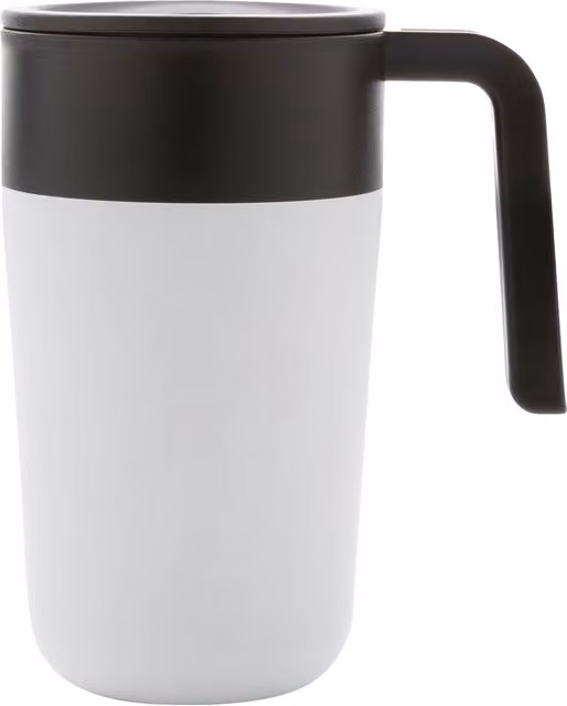 XD Design Stainless Steel and Polypropylene Travel Mug with Lid, White, 480 ml