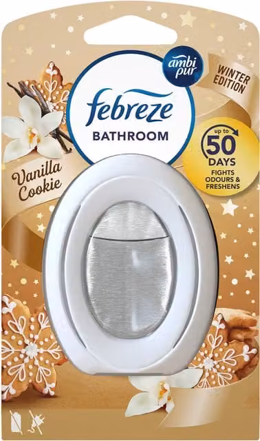 Febreze Bathroom Air Freshener Vanilla and Cookie Silver