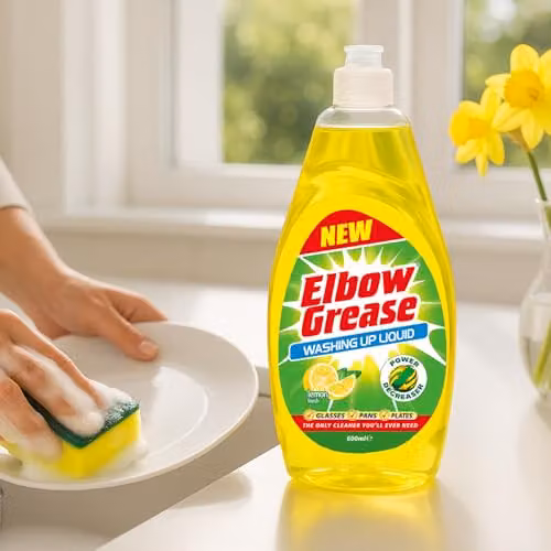 Elbow Grease Washing Up Liquid, Yellow, 600ml – 2