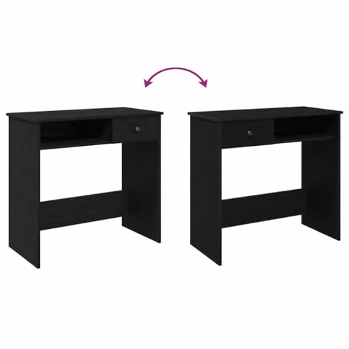 vidaXL Modern Writing Desk in Black, W/D/H: 80 x 40 x 75 cm – 6