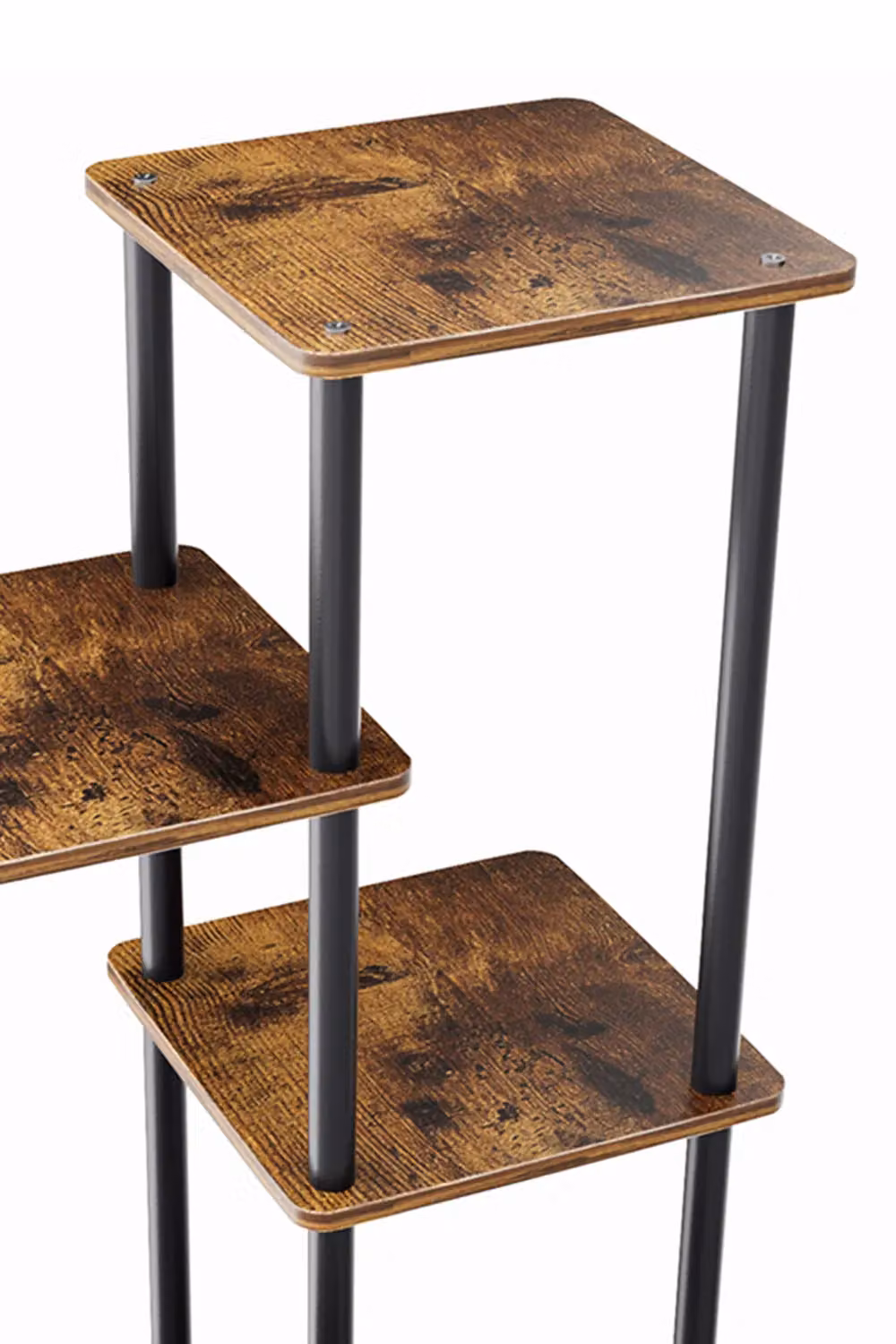 Living and Home 5-Tier Minimalist Corner Plant Stand in Brown MDF – 3