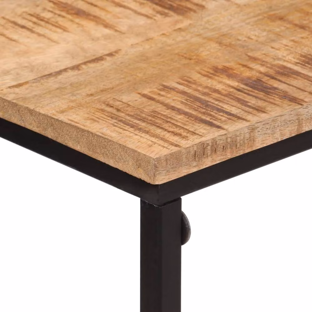 Berkfield Home Industrial Console Table in Grey and Brown, Solid Mango Wood and Iron, W/D/H: 80 x 30 x 74 cm – 2