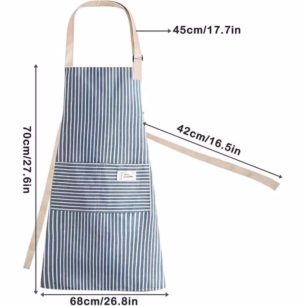 PAWNORA Set of 2 Multicolour Striped Cotton Chef Aprons for Adults – 2
