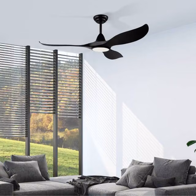 Eglo Cirali 52 LED Ceiling Fan Light with Remote Control and Bulb Included, Black – 1