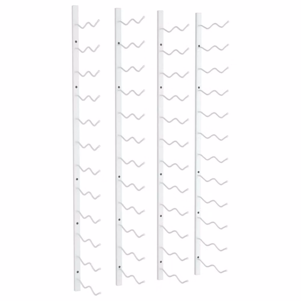 Berkfield Home Wall Mounted Wine Rack for 24 Bottles, 2 Piece Set in White Matt Metal – 3