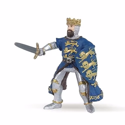 Papo King Richard Figure in Blue and Multicolour, Fantasy & Medieval Collection