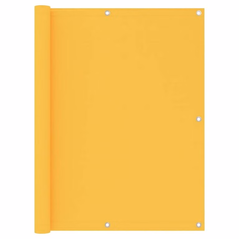 Berkfield Home Modern Balcony Screen in Yellow Oxford Fabric, W: 120 cm, H: 500 cm