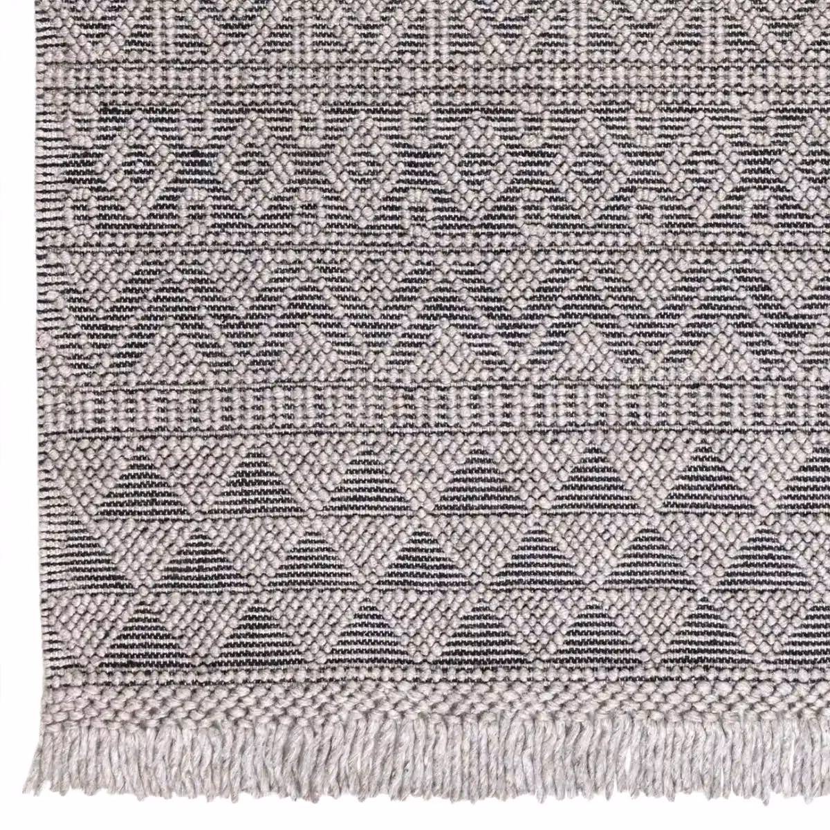 The Rug Shop UK Grey Modern Geometric Kilim Flat Weave Area Rug, W: 200 cm, D: 280 cm – 2