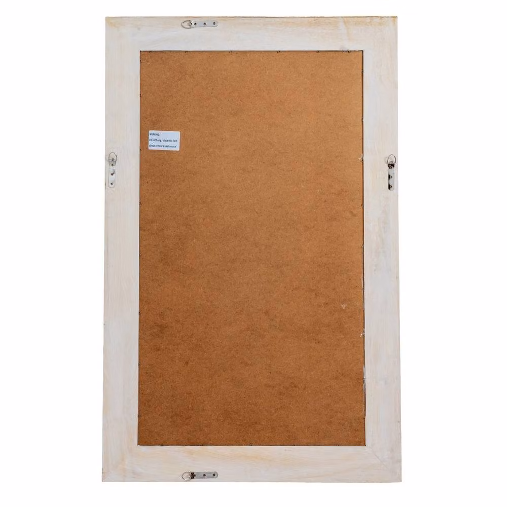 Lemon Pavilion Rustic Washed Wood Medium Framed Wall Mirror, Brown in Light Sand, W: 80 cm, H: 150 cm – 3