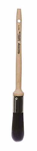 Arroworthy Classic Round Sash 18mm Synthetic Paint Brush in Brown for Water and Solvent Based Paints
