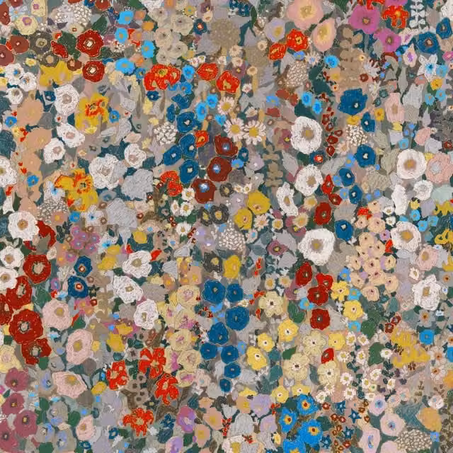 House of Hackney Hollyhocks Botanical Floral Wallpaper in Multicolour