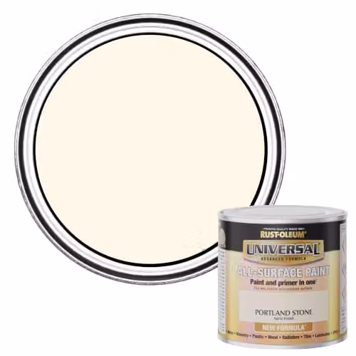 Rust-Oleum All Surface Universal Paint & Primer 250ml - Satin Portland Stone Beige – 2