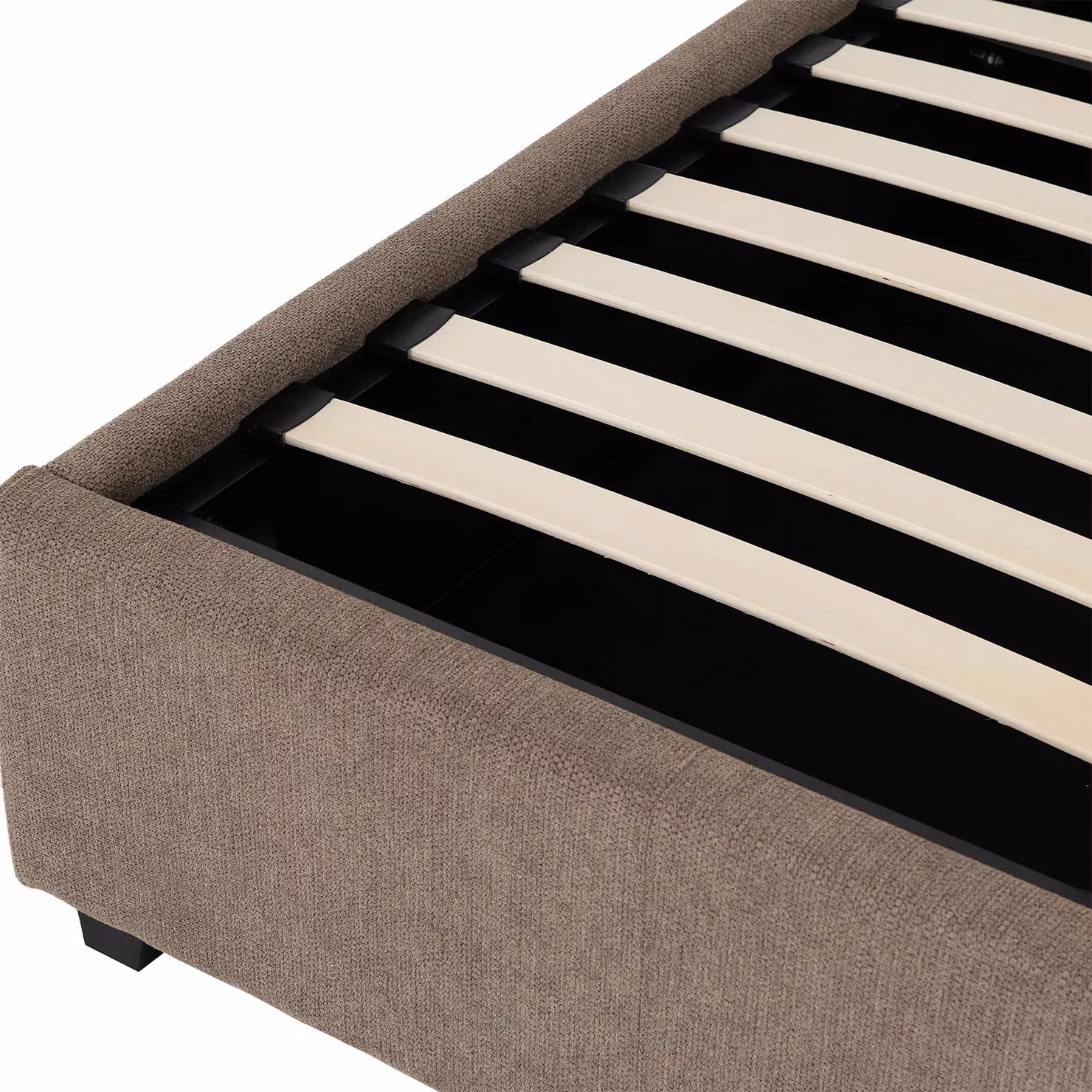 Seconique Verona Double Ottoman Bed in Brown with Upholstered Fabric Frame – 5
