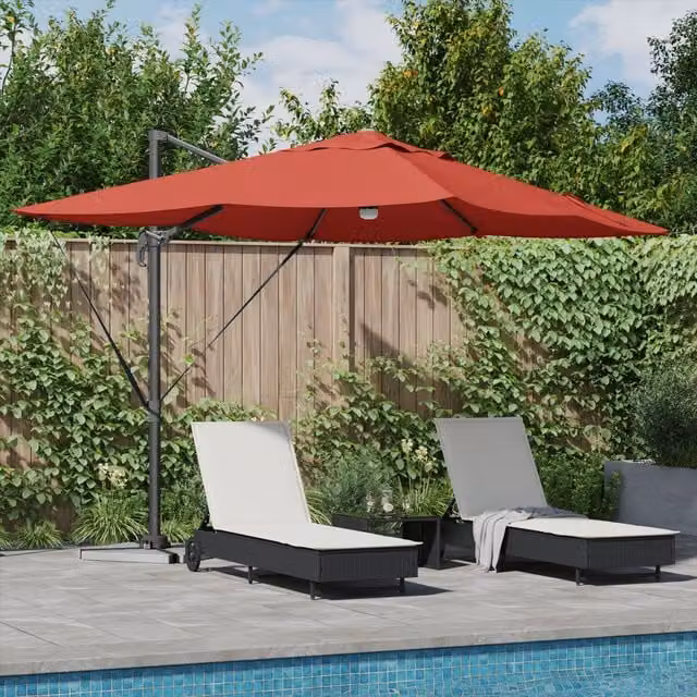 Berkfield Home Cantilever Umbrella in Terracotta Polyester – 1