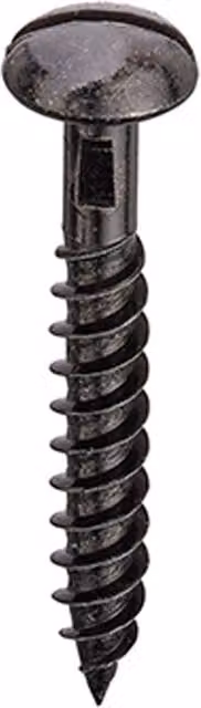 Unifix Black Japanned Slotted Round Head Woodscrews 8G x 1.1/2" (4.0 x 40mm), Grey, Box of 2