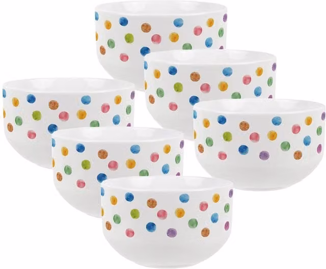 Purely Home White Dotted Ceramic Cereal Bowl