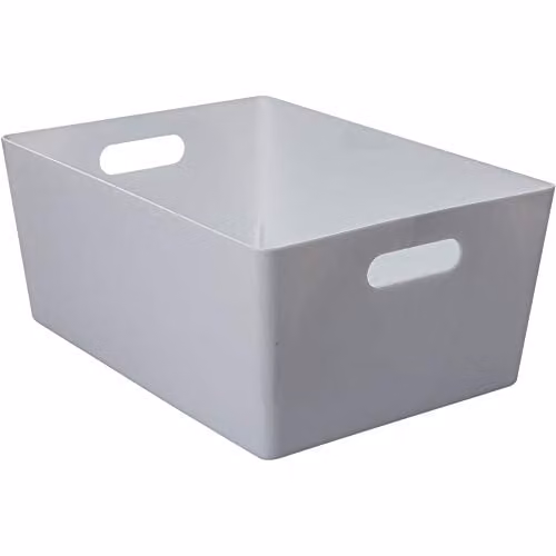 Wham Studio Basket 5.01 Rectangular Plastic Storage Basket in White