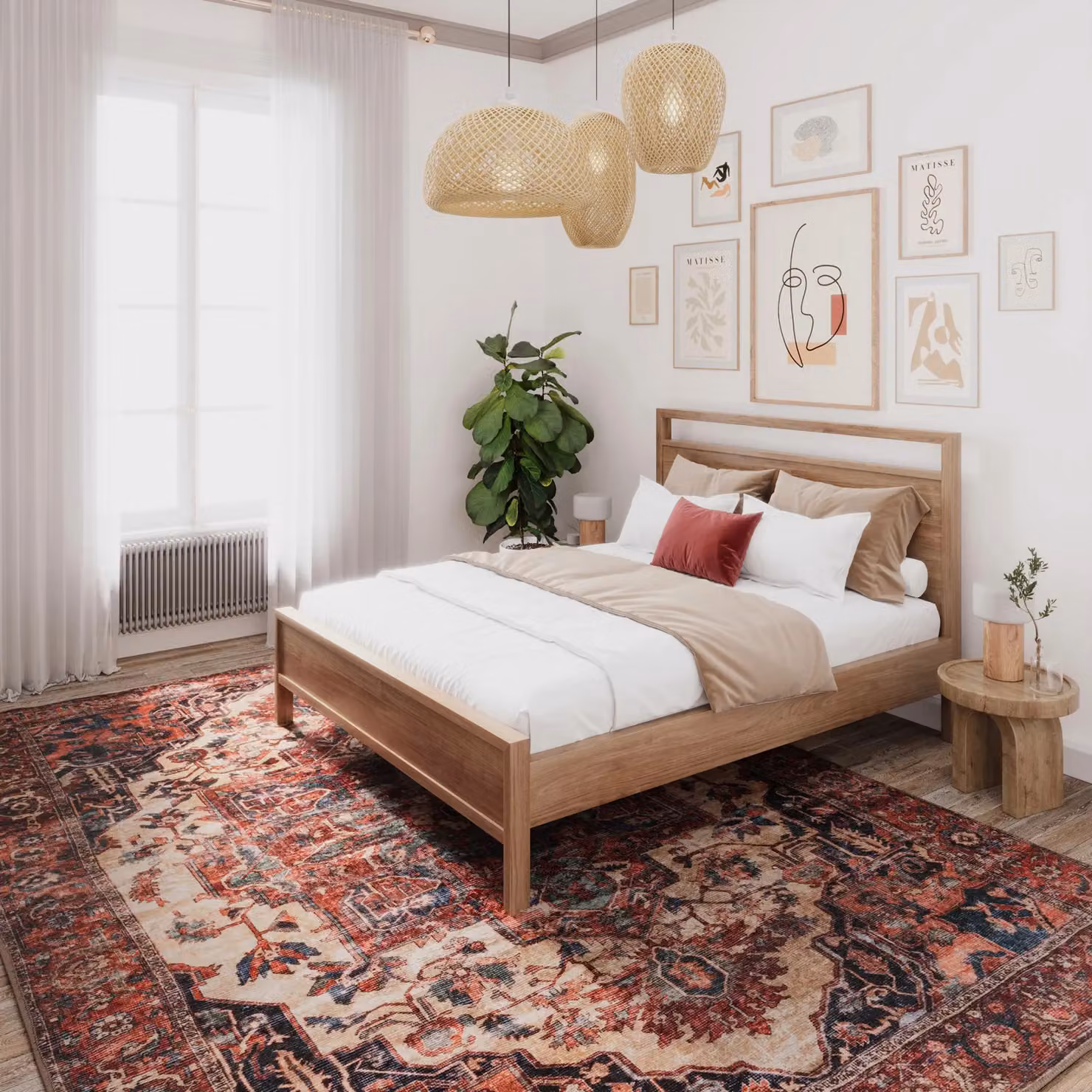 Kukoon Terracotta Distressed Vintage Living Room Area Rug, Machine Woven, W/D/H: 160 x 230 cm – 2