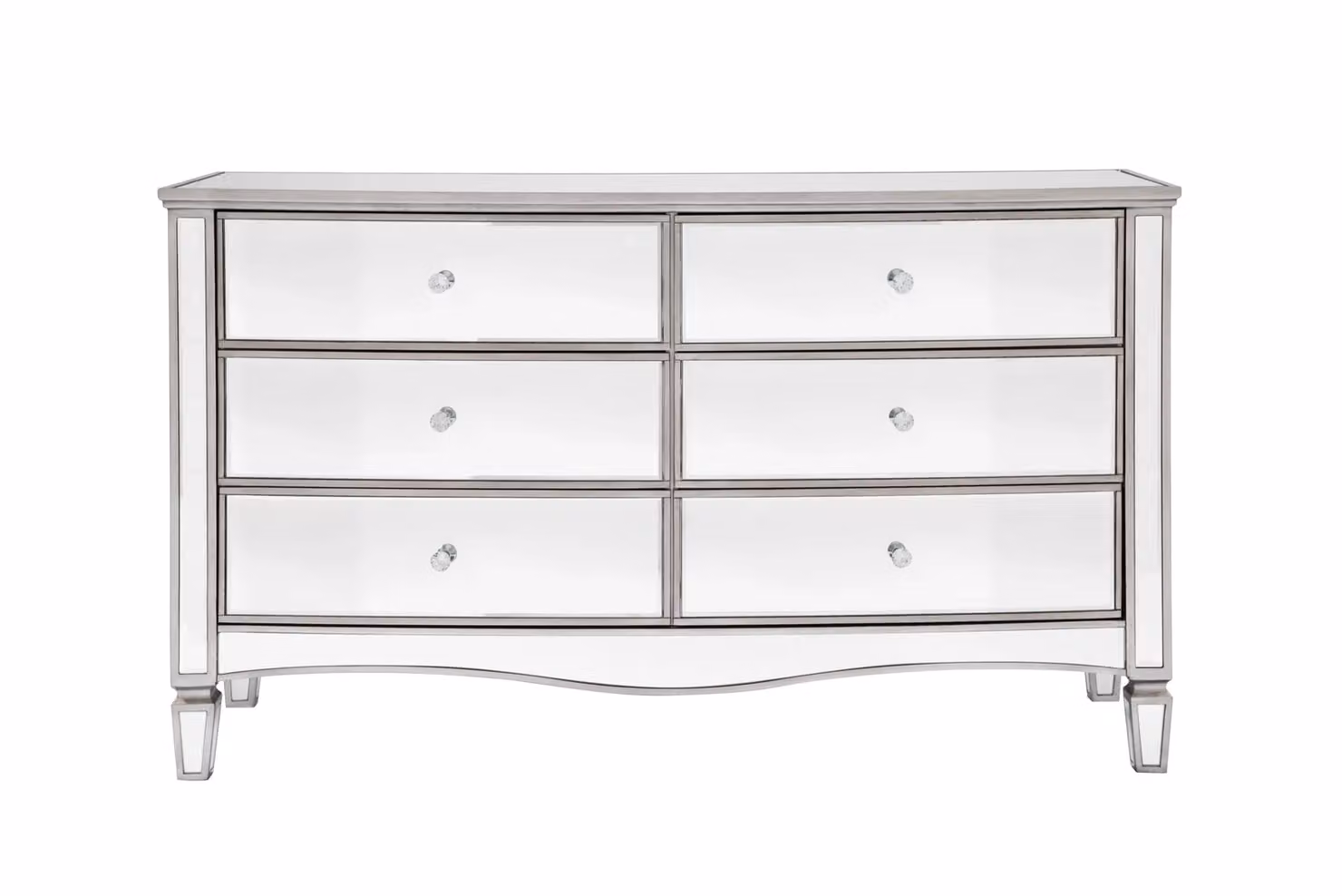 Birlea Elysee 6 Drawer Mirrored Chest of Drawers in Silver – 3