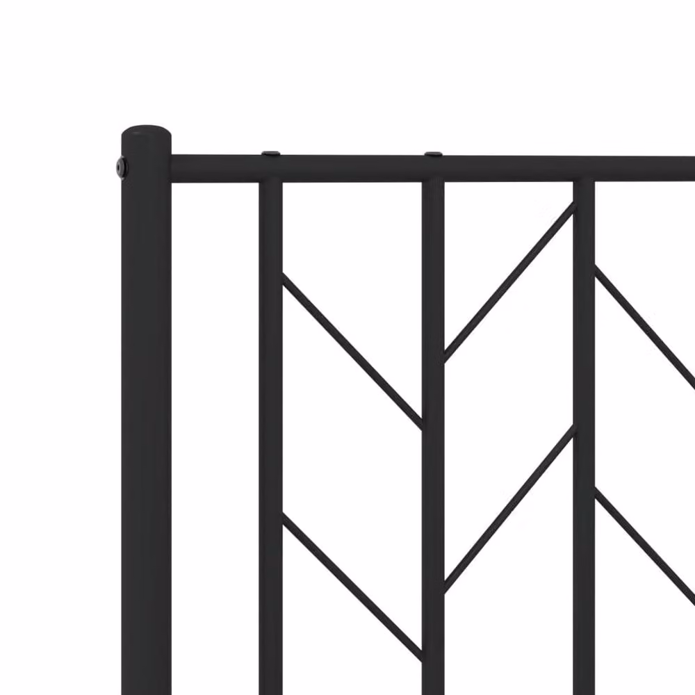 Berkfield Home Metal Bed Frame with Footboard in Black, W/D/H: 100 x 190 x 90 cm – 4