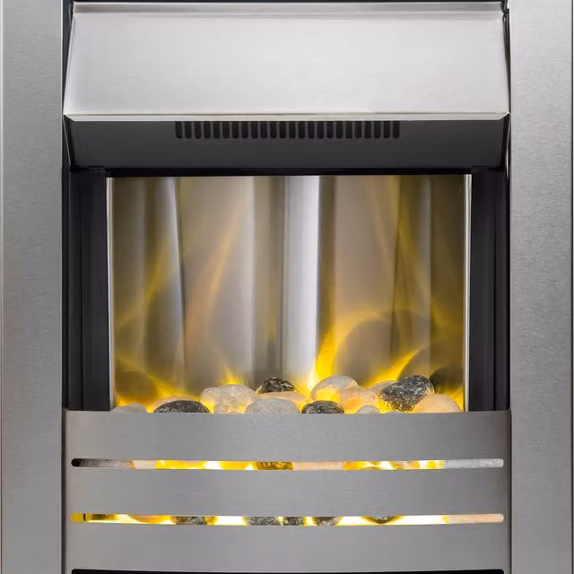 Adam Helios Electric Fire in Silver Brushed Stainless Steel W/D/H: 59.5 x 48.5 x 2000.0 cm – 1