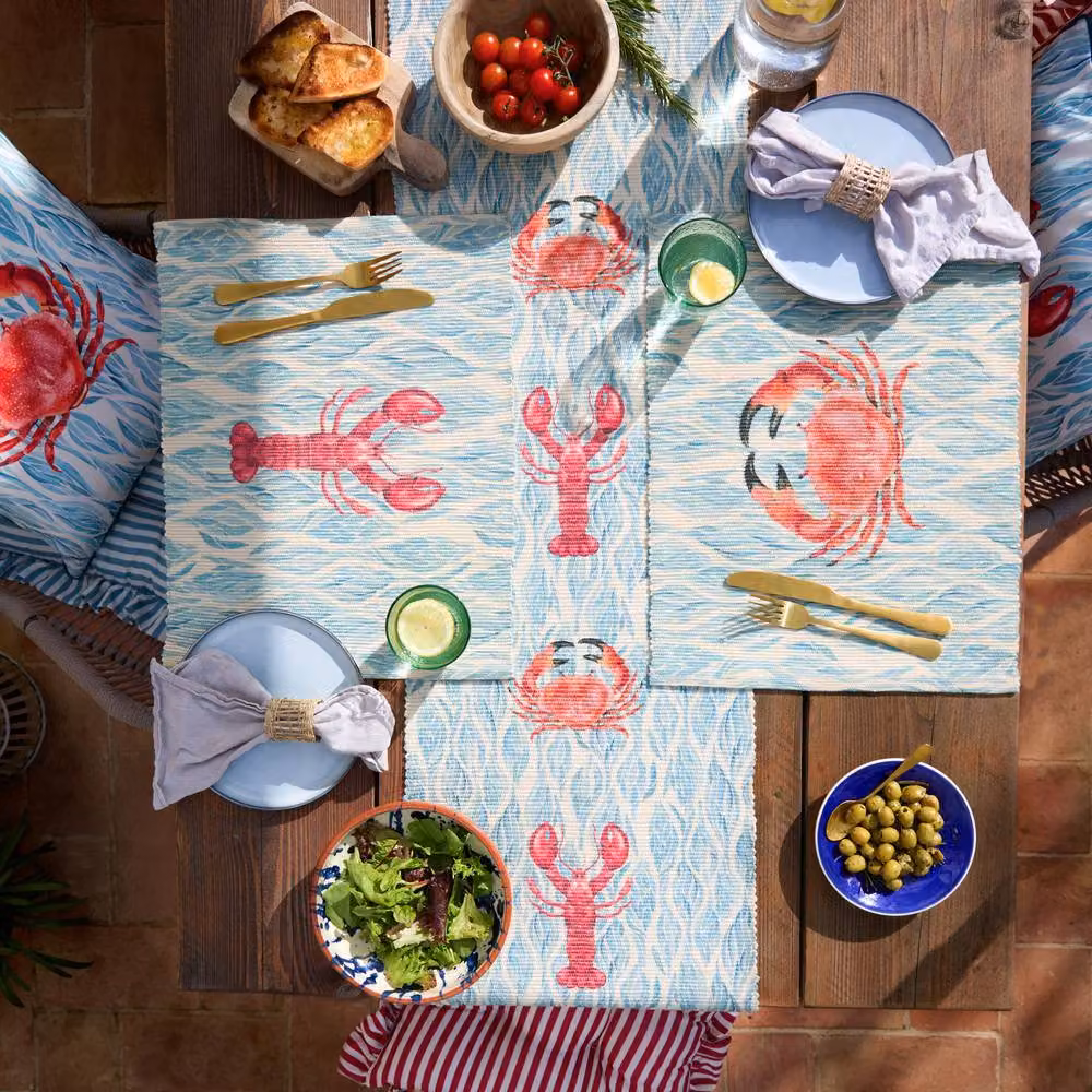 Wylder Abersoch Maritime Table Runner in Blue and Multicolour, W/D/H: 220 x 35 cm – 3
