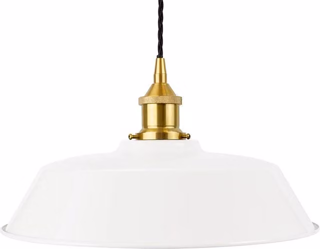 SE Home Chancery Pendant Light in White, Black and Polished Brass