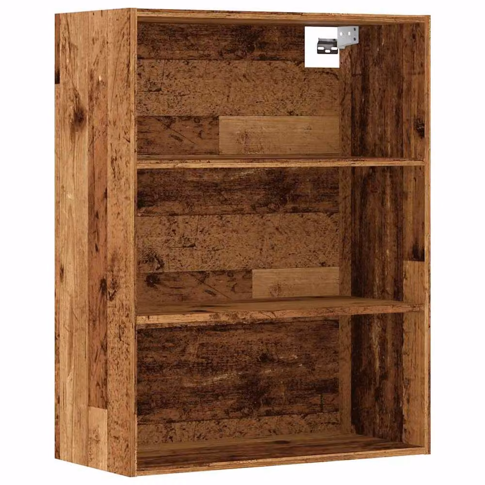 Berkfield Home Hanging Wall Cabinet in Brown Old Wood, W/D/H: 69.5 x 32.5 x 90 cm – 2