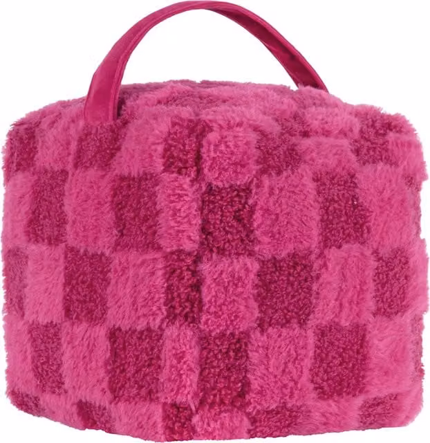 Check It Boucle Fleece Doorstop in Pinky Crush