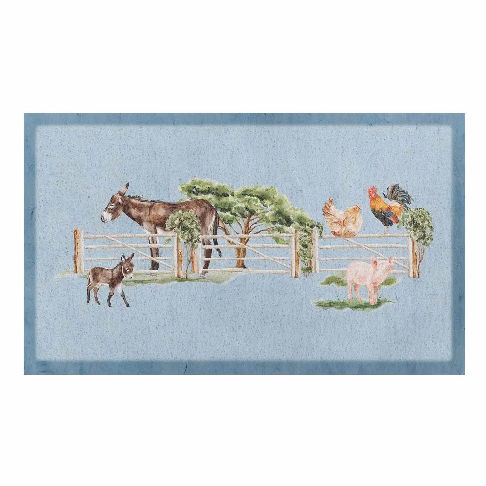 Artsy Mats Donkey Farm Yard Doormat, Multicolour, W: 70 cm, D: 40 cm – 3