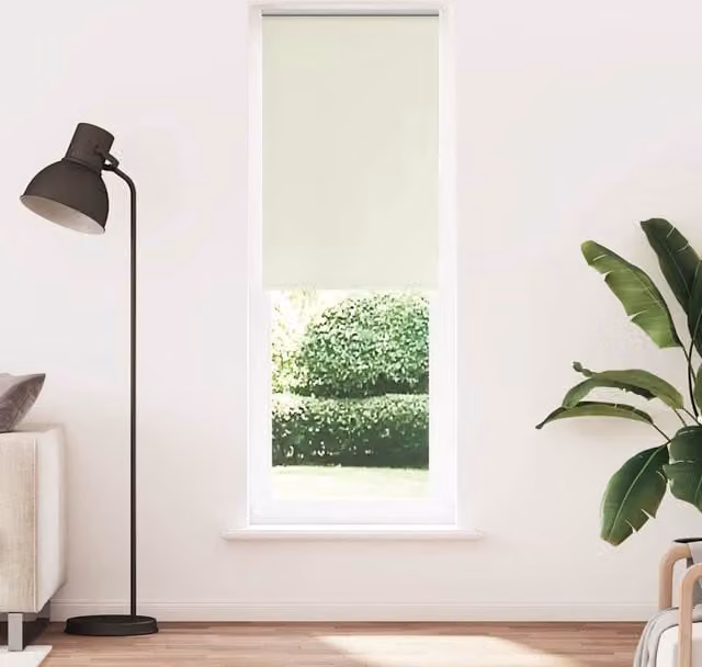 Berkfield Home Blackout Roller Blind in Off-White, Thermal Insulating Polyester, W: 75 cm, H: 230 cm