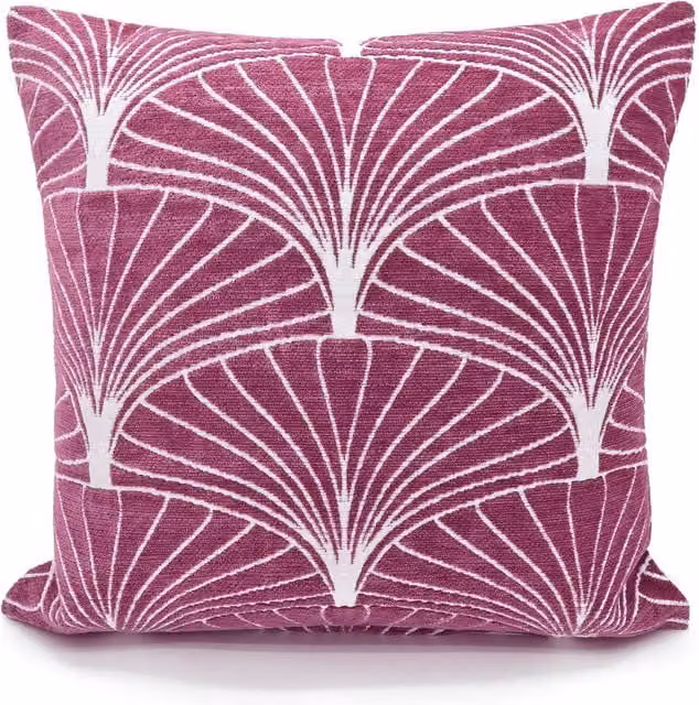 Velosso Palermo Chenille Filled Square Cushion in Mauve, W/D/H: 43 x 43 x 43 cm