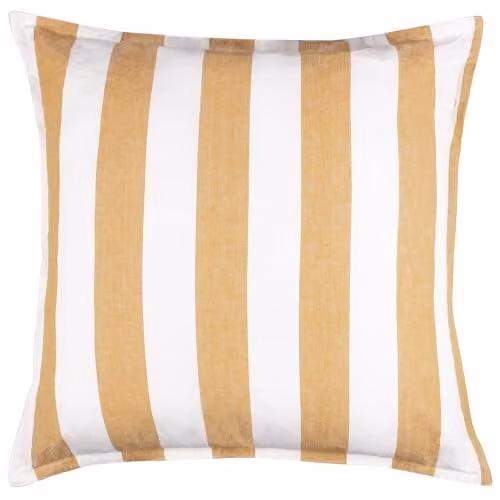 Yard Striped Cotton Outdoor Square Cushion in Yellow and Orange, W/D/H: 50 x 50 x 50 cm – 1