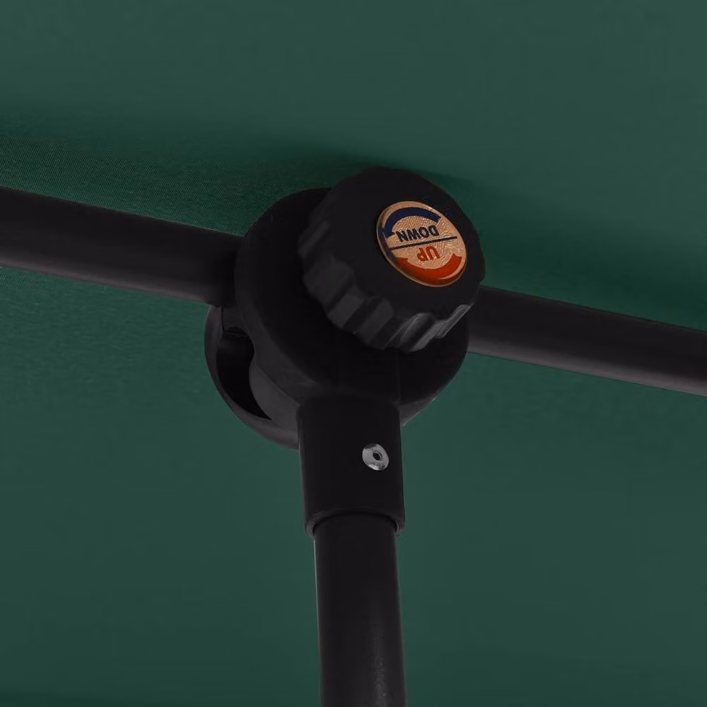 Berkfield Home Outdoor Parasol with Aluminium Pole, Green, W/D/H: 110 x 110 x 208 cm – 3