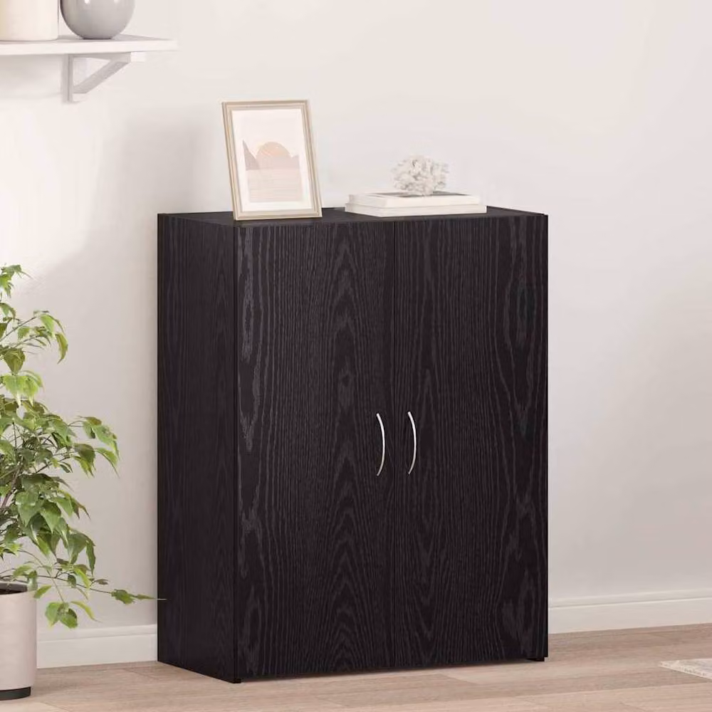 Berkfield Home Office Cabinet in Black Oak, W: 60 cm, D: 32 cm, H: 77.5 cm – 2