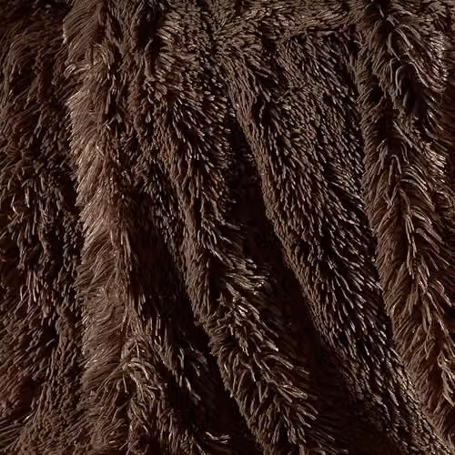Catherine Lansfield Cuddly Faux Fur Throw, Brown, W: 150 cm, D: 200 cm – 3