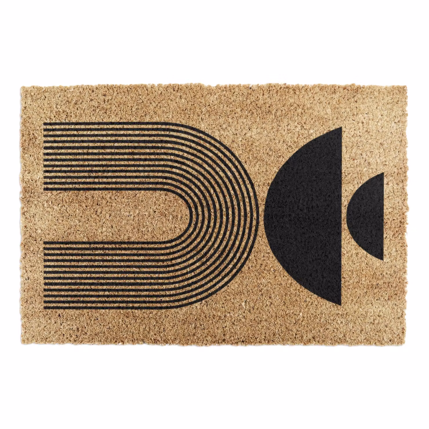 Artsy Mats Abstract Half Moons Design Doormat in Black and Multicolour, W: 60 cm, D: 40 cm – 4