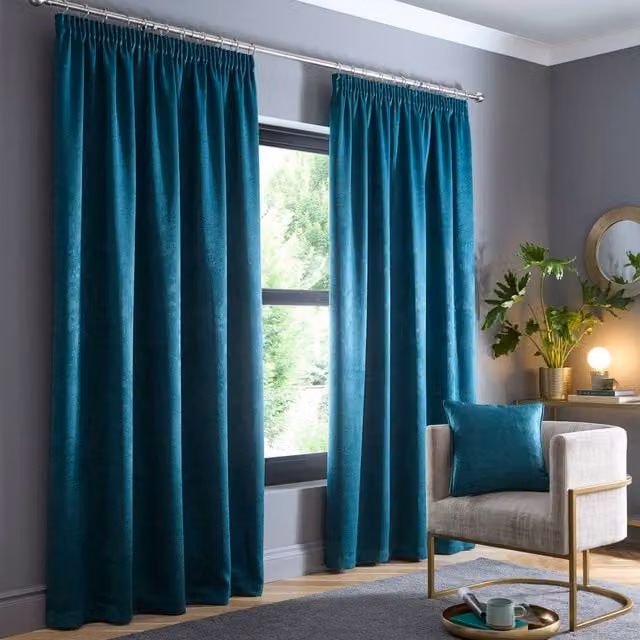 Fusion Galaxy Dimout Ready Made Thermal Insulating Curtains in Forest Green