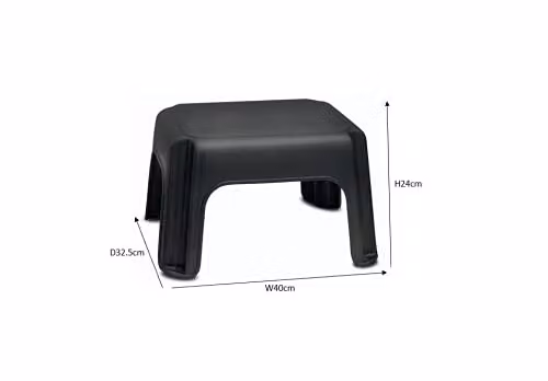 Addis Step Stool, Black, W/D/H: 40 x 32.5 x 24 cm – 5