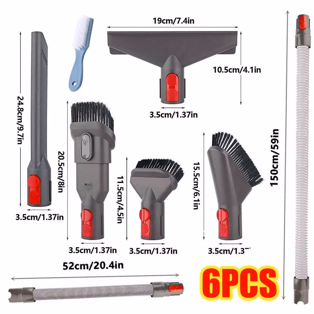 Ventryn 6 Piece Attachment Kit for Dyson V7 V8 V10 V11 V12 Vacuums, Grey – 2