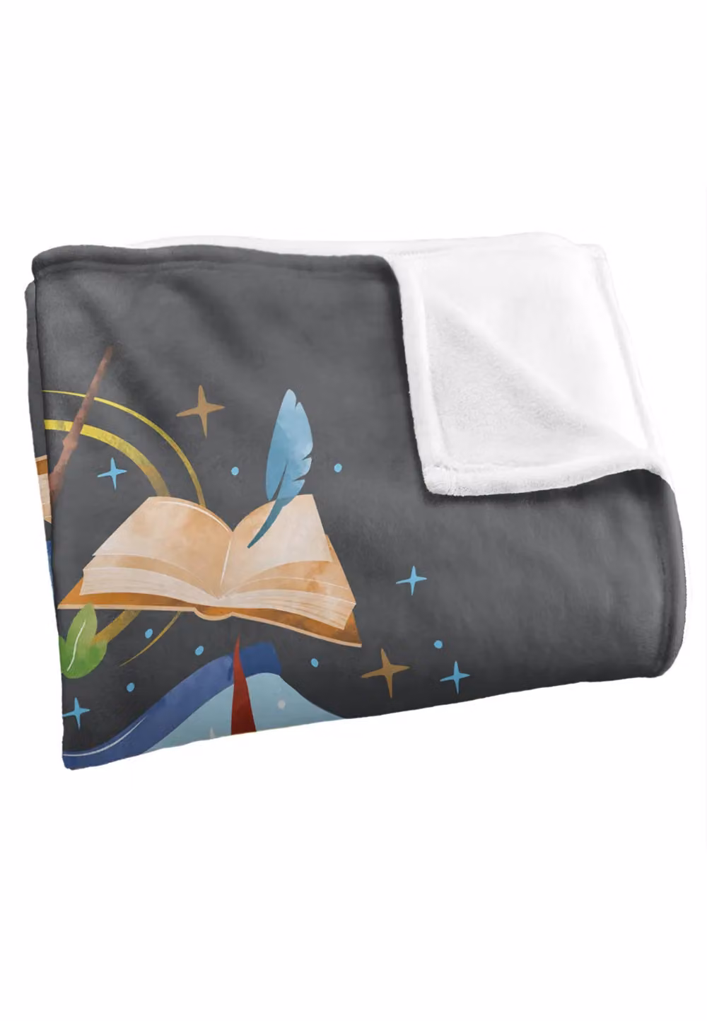 LOGOVISION Harry Potter Watercolor Hogwarts Crest Super Soft Fleece Throw Blanket, White and Multicolour, W/D/H: 152 x 152 x 127 cm – 3