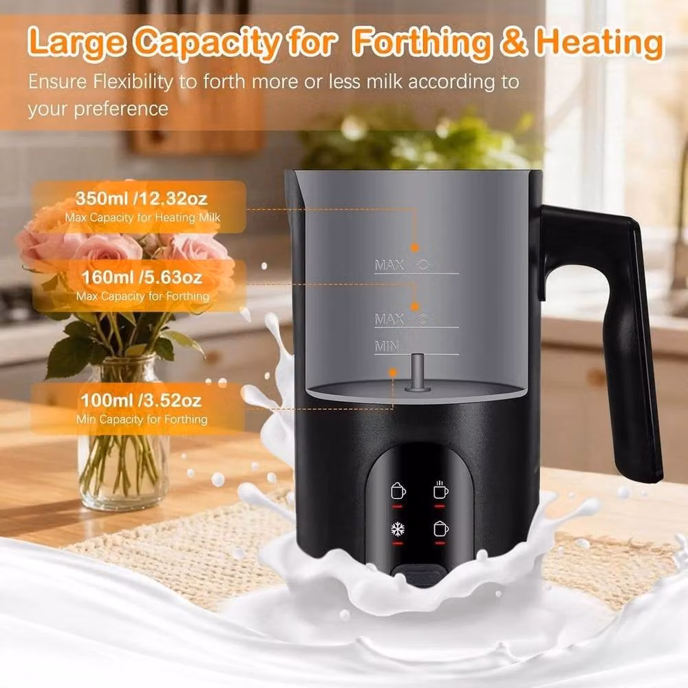 Kelvenix 2026 4-in-1 Electric Milk Frother with Cocoa Function in Black – 3