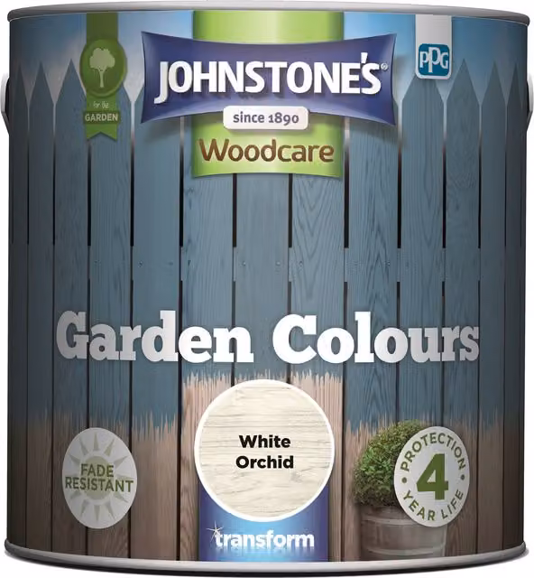 Johnstone's Garden Colour White Orchid Wood Paint