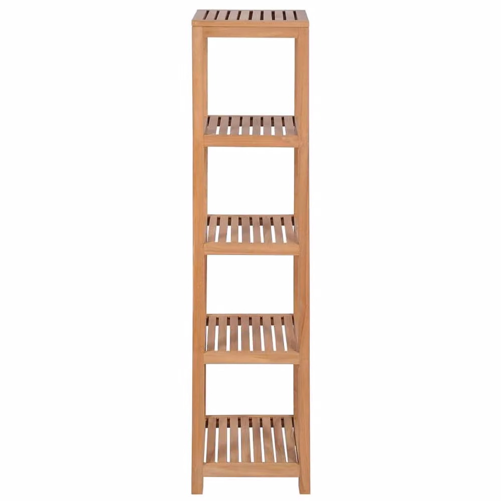 Berkfield Home 4-Tier Solid Teak Bathroom Storage Rack, Brown, W/D/H: 42 x 42 x 165 cm – 2