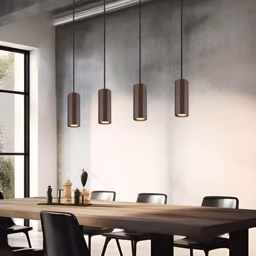 Globo Lighting James Bar Bronze Aluminium Pendant Light with 4x GU10 Sockets, Height: 120 cm, Width: 61 cm, Depth: 6 cm – 3