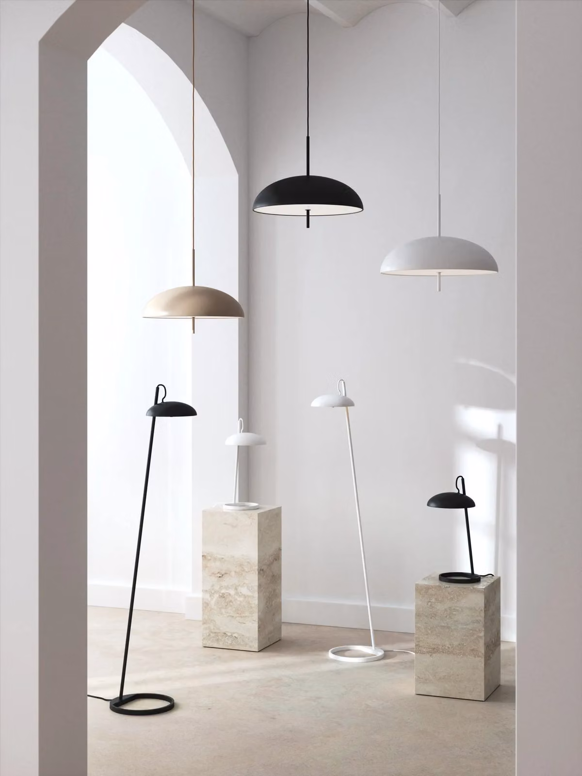 Nordlux Versale Suspended Pendant Light, White Metal, Diameter: 50 cm – 3