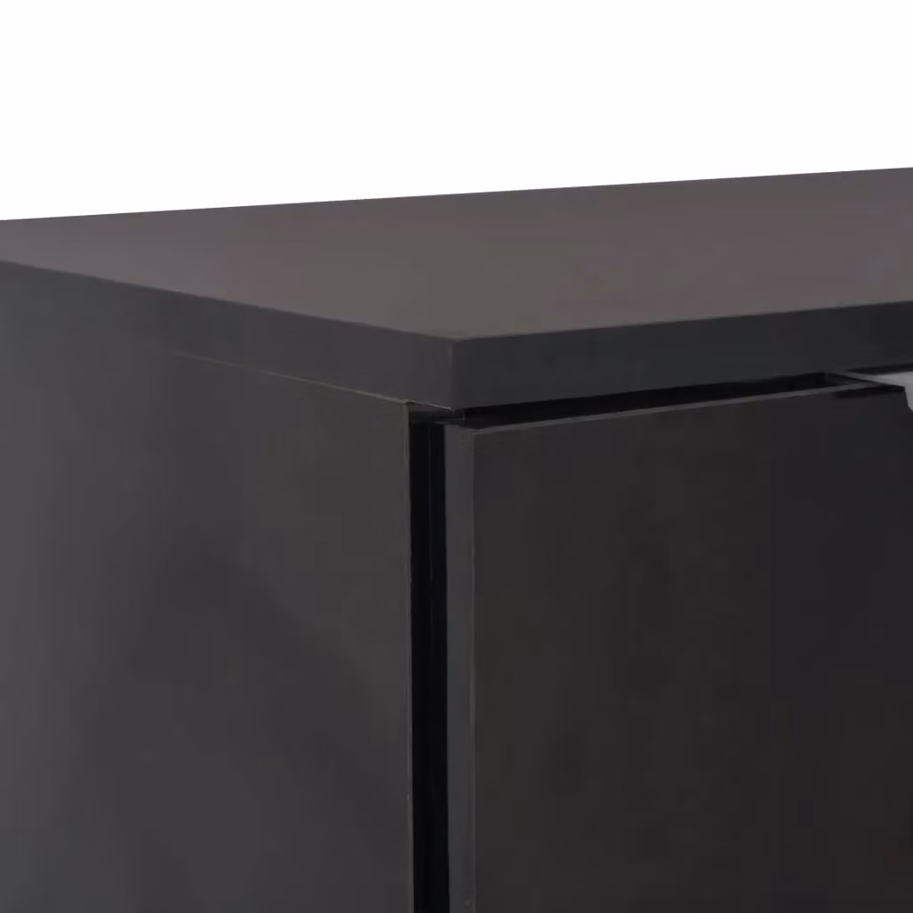 Berkfield Home Modern High Gloss Black Sideboard in Engineered Wood W/D/H: 71 x 35 x 76 cm – 3